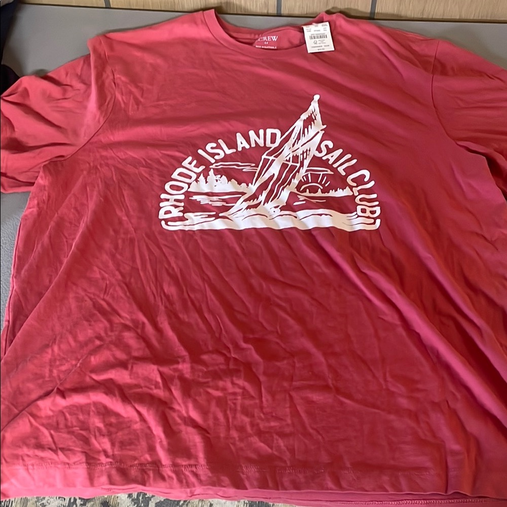 J. Crew Red Rhode Island Sail Club Tee